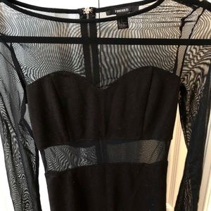 Sheer Black Longsleeve Dress